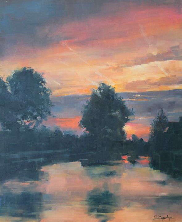 Landscape at Sunset in Noordwijkerho - Mark Sypesteyn fine art