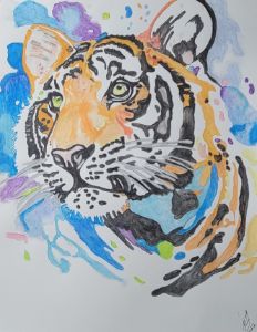 Colored pencil Tiger