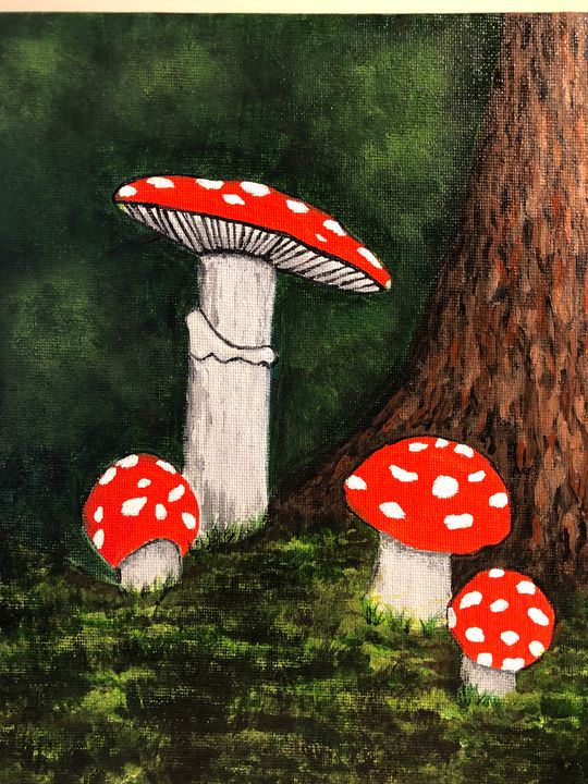 Forest mushrooms - S. Bethune Paintings