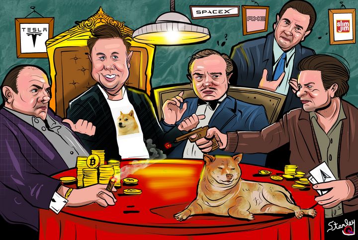 DogeFather Elon Musk and Good Fellas - Gallery Hope The Art of Loving Kindness
