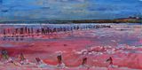 Salt lake, oil painting