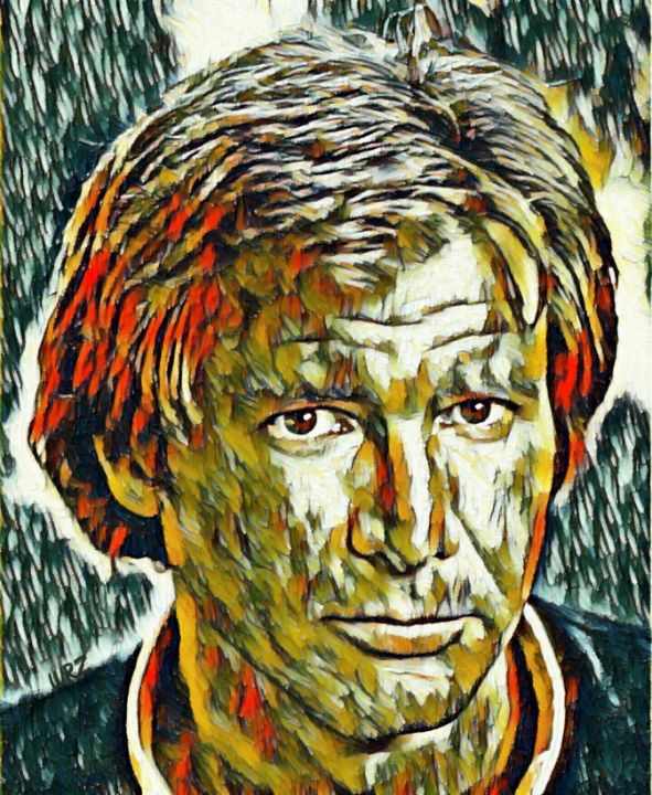 Harrison Ford Acrylic Portrait - Billy Zierfus