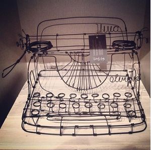 Vintage wire sculpture - Typewriter - PK