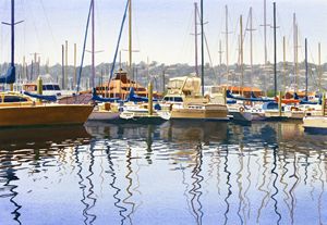 San Diego Yacht Club - Mary Helmreich California Watercolors