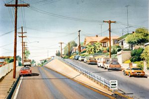 Columbia Street Middletown San Diego - Mary Helmreich California Watercolors