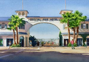 Crystal Pier Pacific Beach - Mary Helmreich California Watercolors