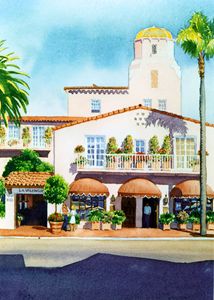 La Valencia Hotel - Mary Helmreich California Watercolors