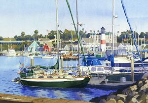 Oceanside Harbor - Mary Helmreich California Watercolors
