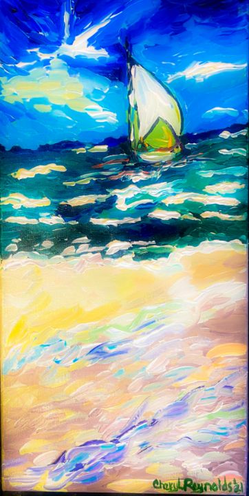 Sailing Surfside Beach - Cheryl Reynolds Art