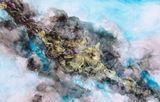 Nebula is an alcohol ink on canvas