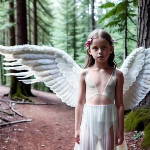 Angel in a forest