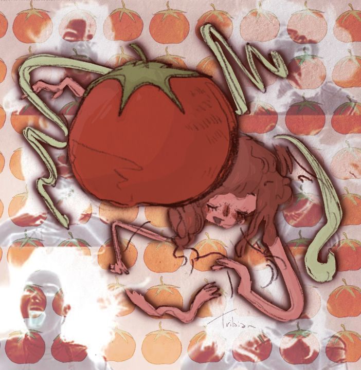 cartoon tomato girl