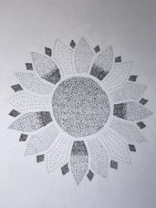 Dotted Sunflower - Gabbi's Drawings