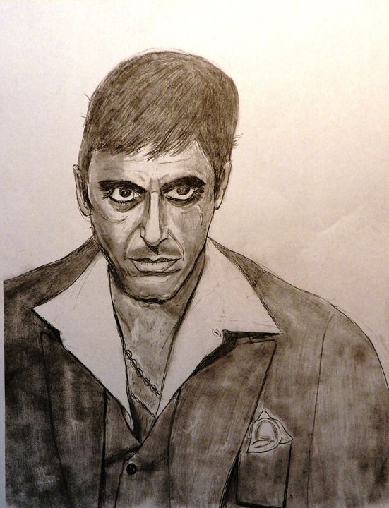 My first pencil drawing of Al Pacino as Tony Montana Scarface 1983 I  recently started sketching again for the first time in 15 years due to  lockdowninsomnia so any feedback good or