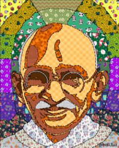 Mahatma Gandhi Digital Patchwork