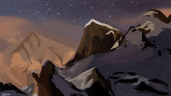 Starry mountain - kellen and braelyns art