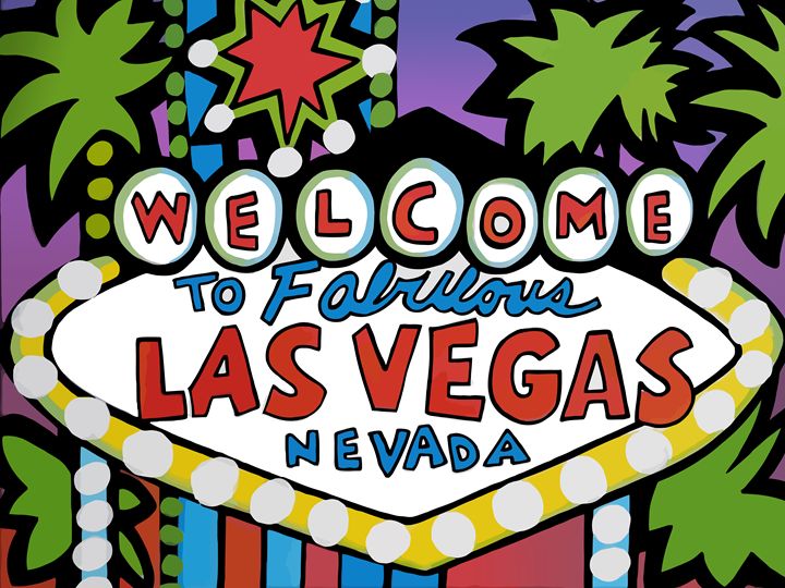 Welcom to Las Vegas Sign Pop Art Acrylic Print