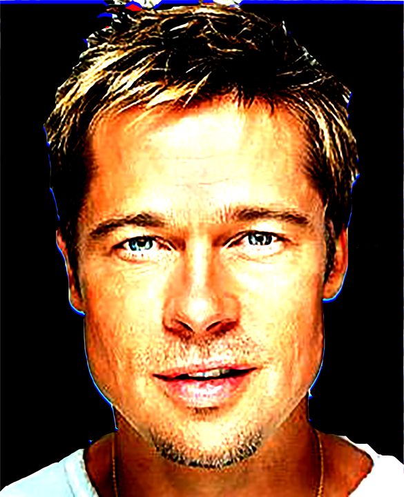 Brad Pitt black background - tarama chabot