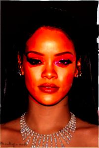 Rihanna black background