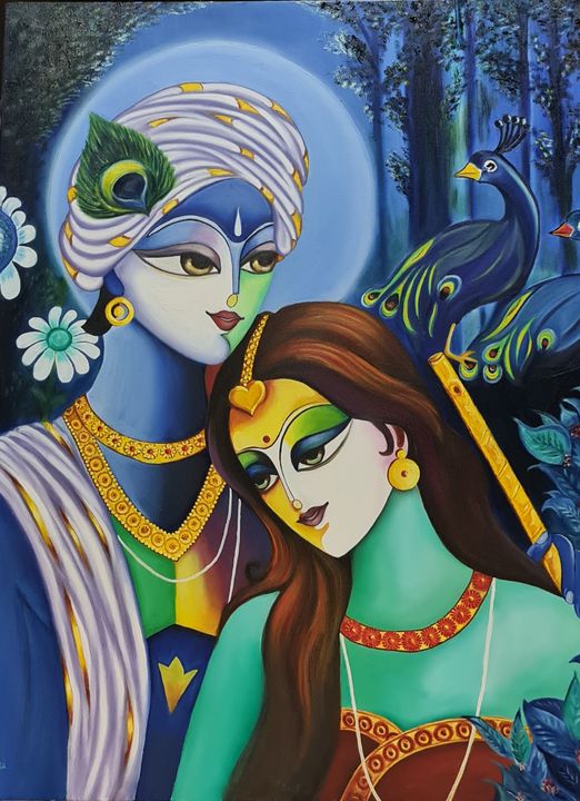 Radha Krishna - Narnoli - Paintings & Prints, Religion, Philosophy, &  Astrology, Hinduism - ArtPal