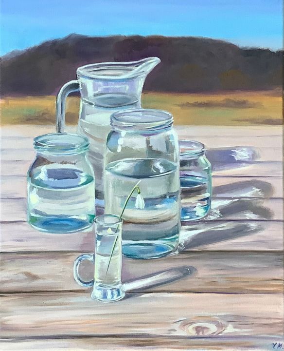 Mountainscape Glass Pitcher