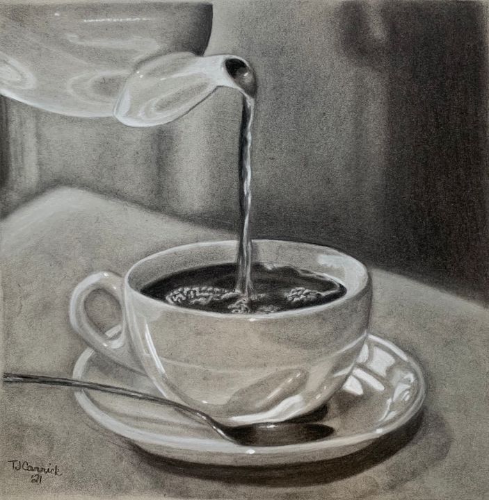 How to Draw a Cup of Coffee - Easy Drawing Art