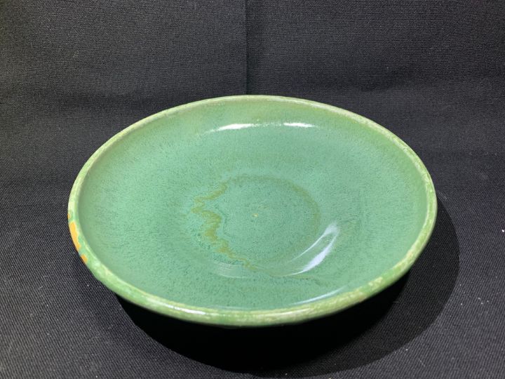 Green plate - L.Dove Pottery