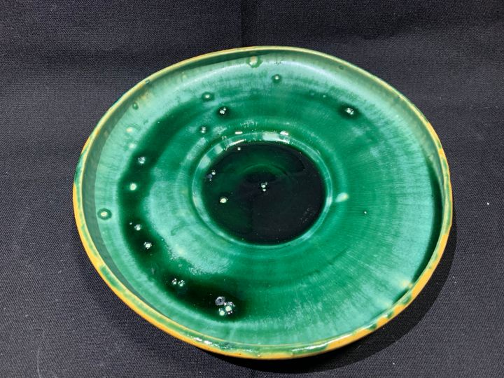 Green Plate - L.Dove Pottery