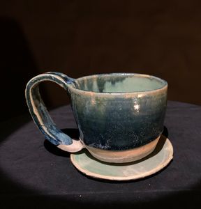 Small espresso cup with saucer - L.Dove Pottery