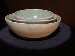 Green nesting bowls - L.Dove Pottery