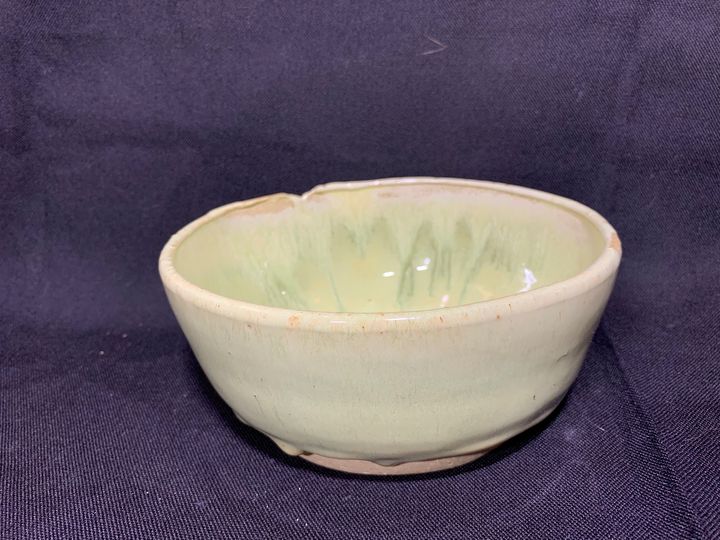 Large Yellow-Green Bowl - L.Dove Pottery