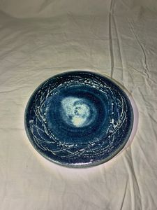 Blue Plate - L.Dove Pottery