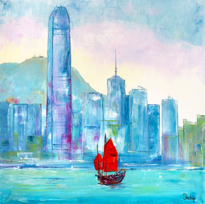 Morning In Hong Kong - Natalia Shchipakina - Paintings & Prints ...