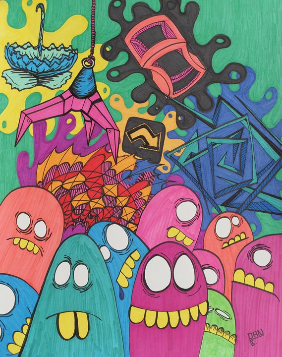 Clements Draw The Claw - Clements Creations - Drawings & Illustration, Abstract ...