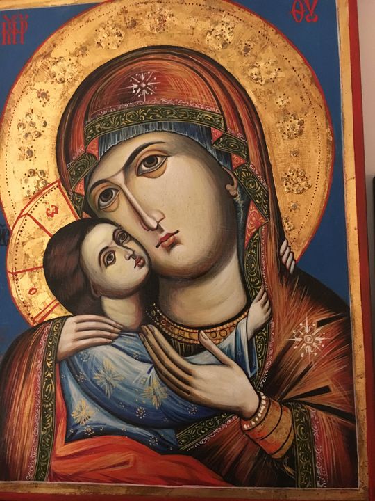 Mary and Jesus orthodox icon - Nickboy