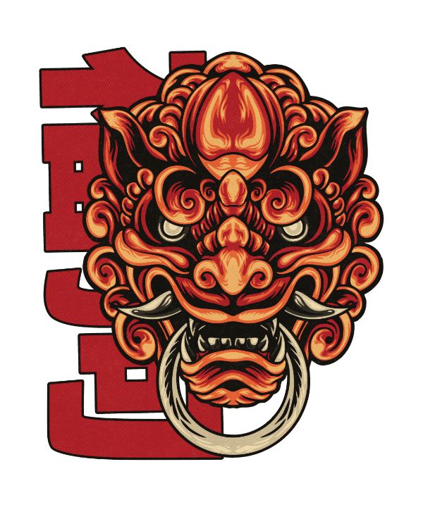 chinese devil dog tattoo