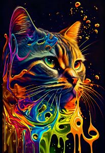 A stunning colorful cat - KlaireGallery - Paintings & Prints