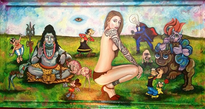 A thought innocent or indecent - Pop Surrealism by Antonio Vitale