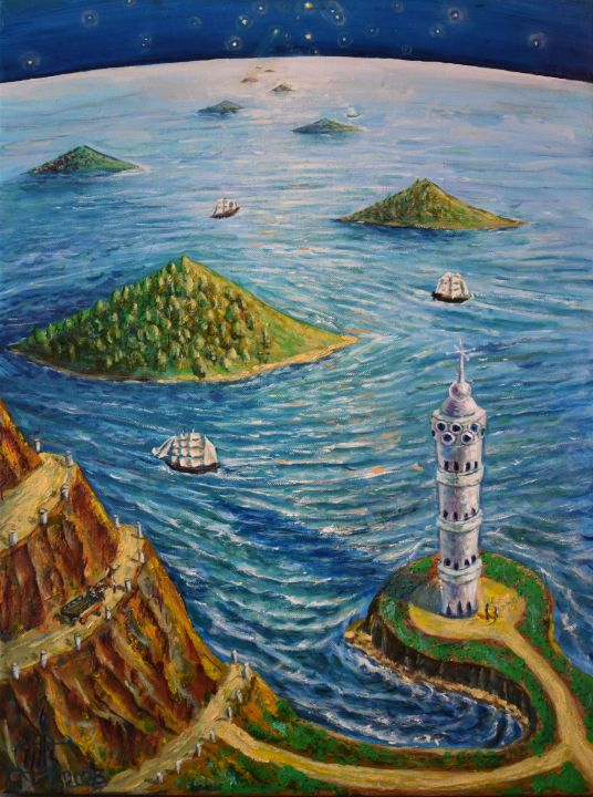 Oil Painting - Stars of Archipelago - InnerScape Of Stanley Linton