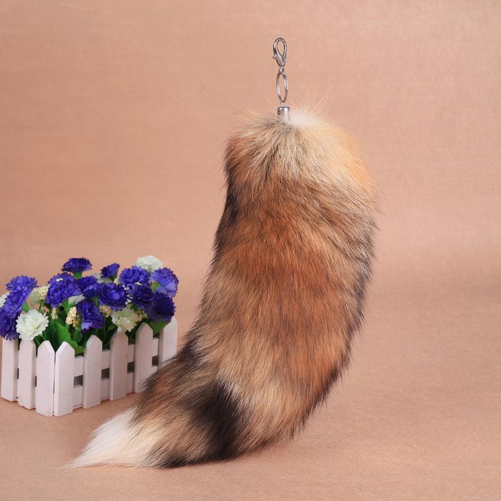 Bobcat Fur Bag Charm Cosplay Toy Purse Tail Keychain Pendant Key Chain -  ursfur