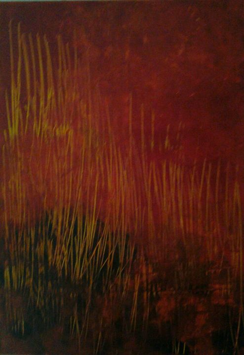 savane sous soleil rouge - atelier d'art du moulin Patrick Lemoine