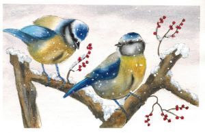 Two Little Blue Tits