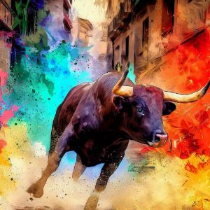 Running of the Bulls Splash art - Gareth Parkes