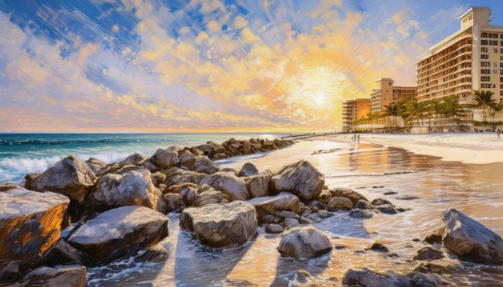 Golden Hour at Clearwater Beach - Susan Rydberg - Paintings