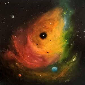 Space Wolf 16x20 (Custom) - Owtlandish art - Paintings & Prints, Astronomy  & Space, Galaxies & Solar System - ArtPal