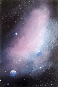 Space Wolf 16x20 (Custom) - Owtlandish art - Paintings & Prints, Astronomy  & Space, Galaxies & Solar System - ArtPal