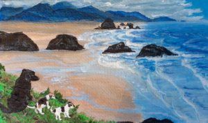 Dogs on the Oregon coast