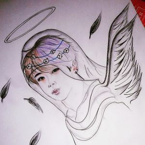 BTS Jin - Sajin_drawing - Drawings & Illustration, People & Figures,  Celebrity, Musicians - ArtPal