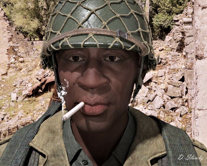 otis tobacco 802-WWII-Soldier - Otis - GalleryGazers - Digital Art & AI, Politics &  Patriotism, Military & War