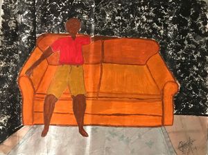 The Man On The Orange Couch